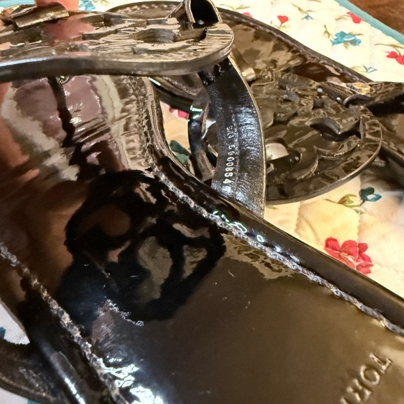 ✨ Tory Burch Miller Sandals – Size 11 – Black Patent – Like New ✨ - Picture 7 of 12